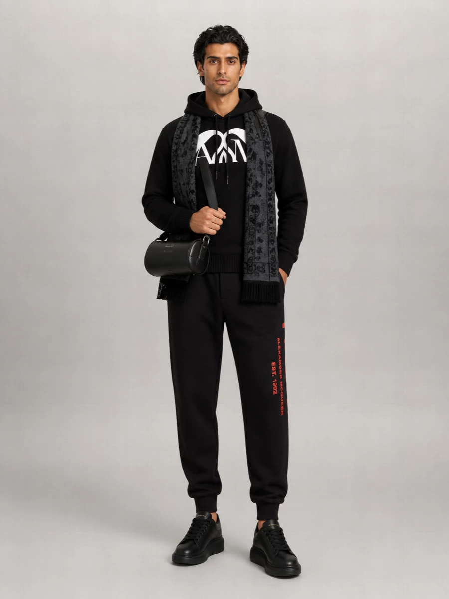 Alexander Mcqueen Cotton Logo-Print Track Pants