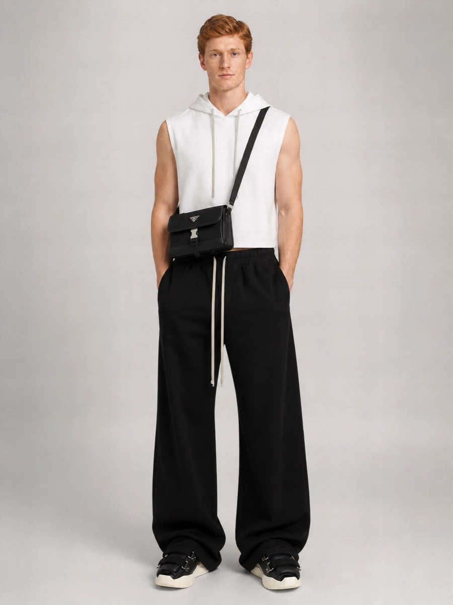 Rick Owens Leather Open-Toe Low-Top Sneakers