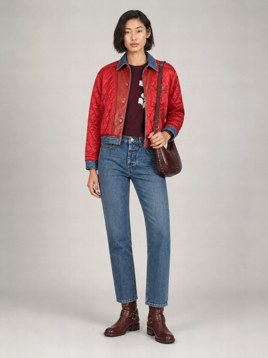 Isabel Marant Diamond-Quilted Cropped Jacket