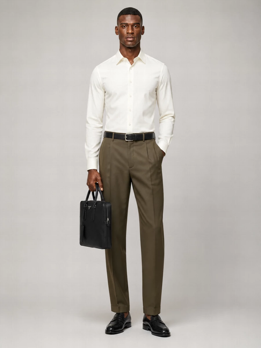 Prada Wide-Leg Tailored Trousers