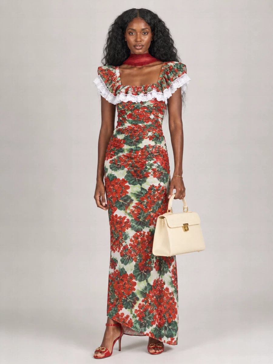Dolce&Gabbana Floral Lace Maxi Dress