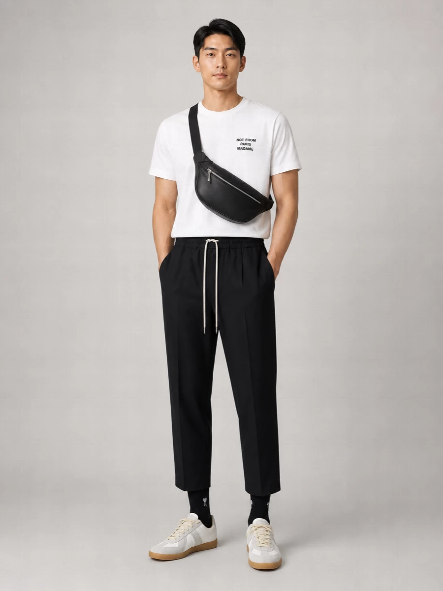 Drôle De Monsieur Cotton Slogan Crew-Neck T-Shirt