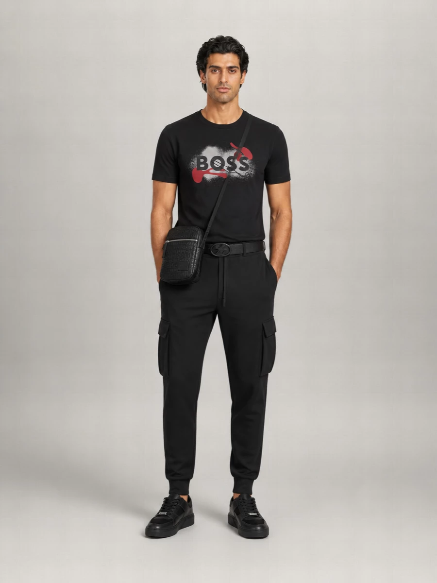 Boss Cotton Logo-Print T-Shirt