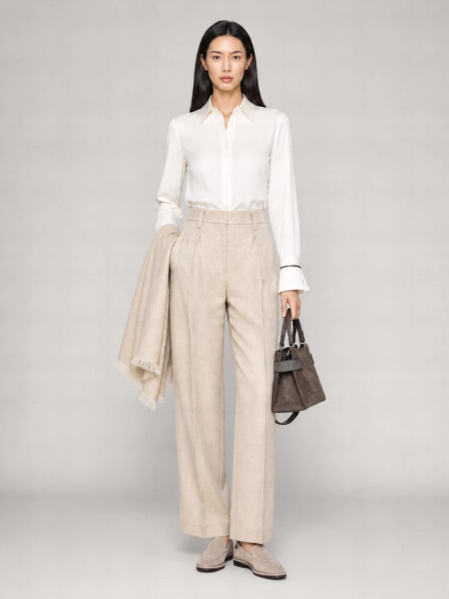 Brunello Cucinelli Cotton-Blend Relaxed-Fit Shirt