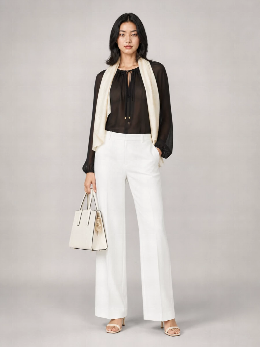 Michael Kors Blouse Georgette Drawstring Detail