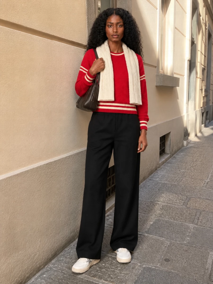 Golden goose varsity sweatshirt black track pants