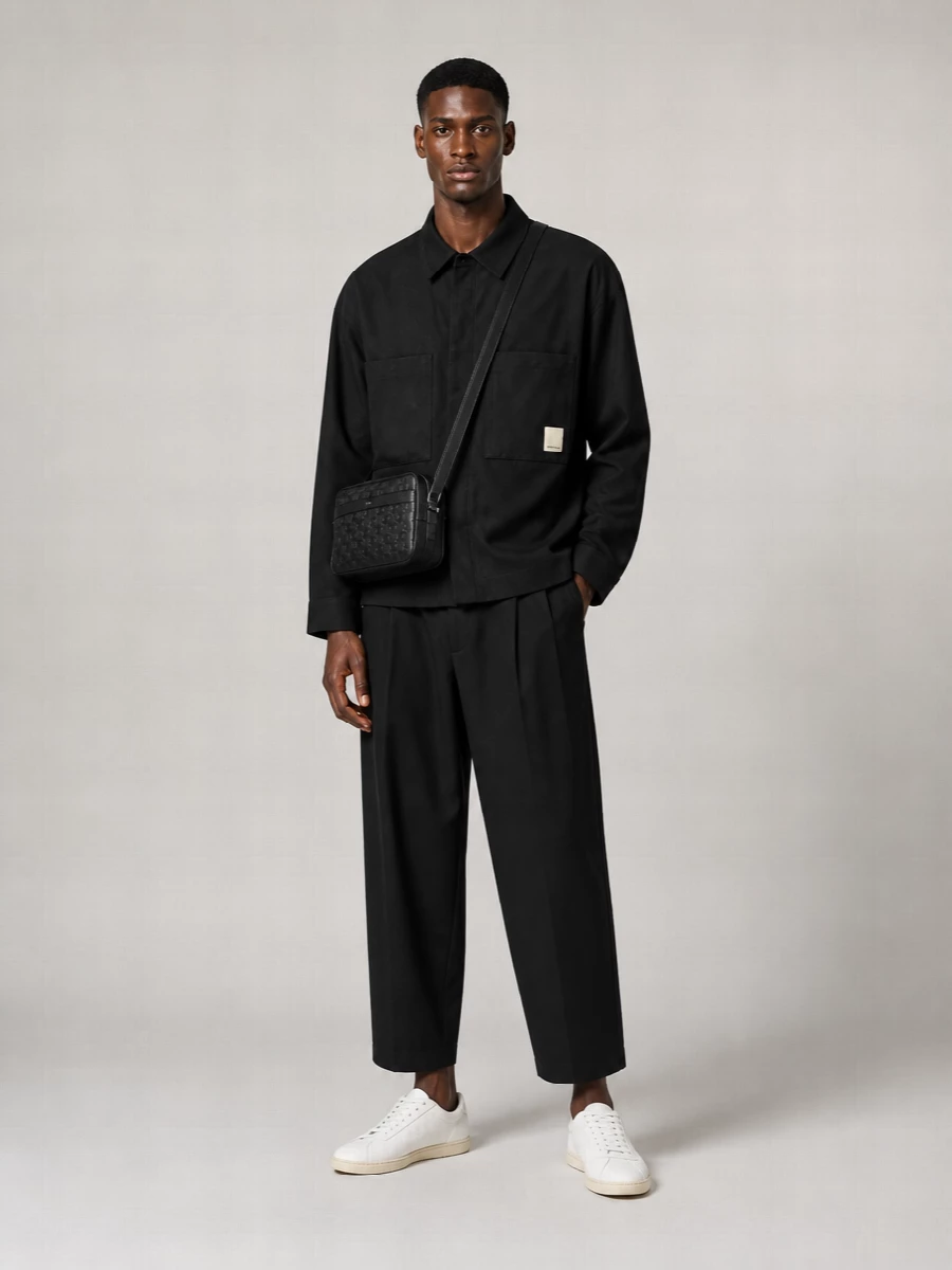 Giorgio Armani Leather Low-Top Sneakers