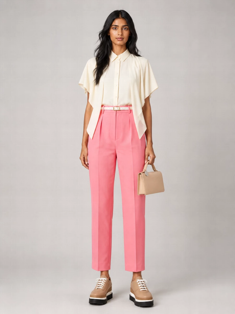 Stella Mccartney High-Rise Straight-Leg Trousers