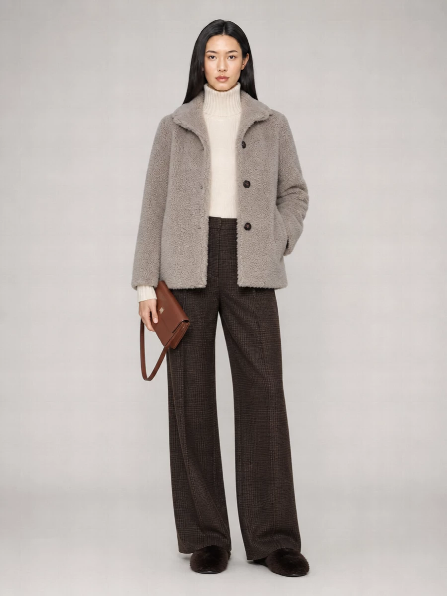 S Max Mara Sheepskin Short Coat