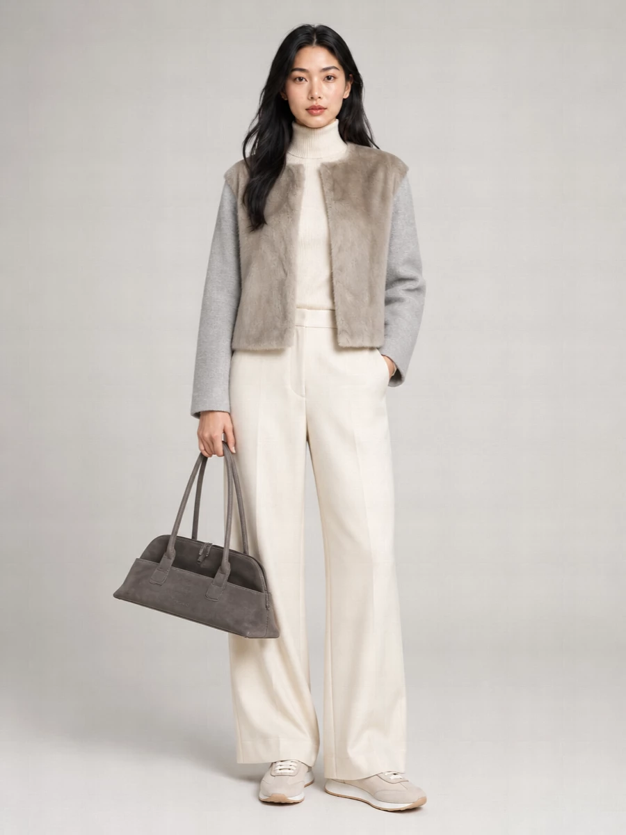 Fabiana Filippi Fur Wool Jacket