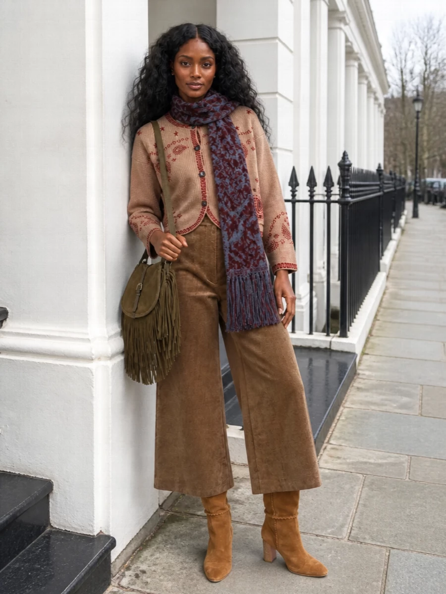 Alanui cardigan brunello cucinelli corduroy trousers