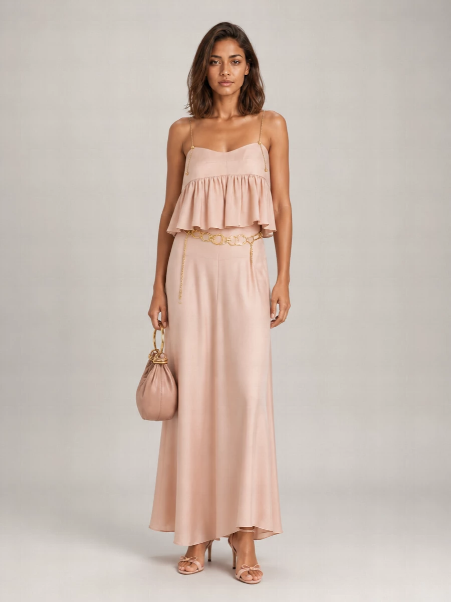 Chloé Silk Asymmetric Midi Skirt