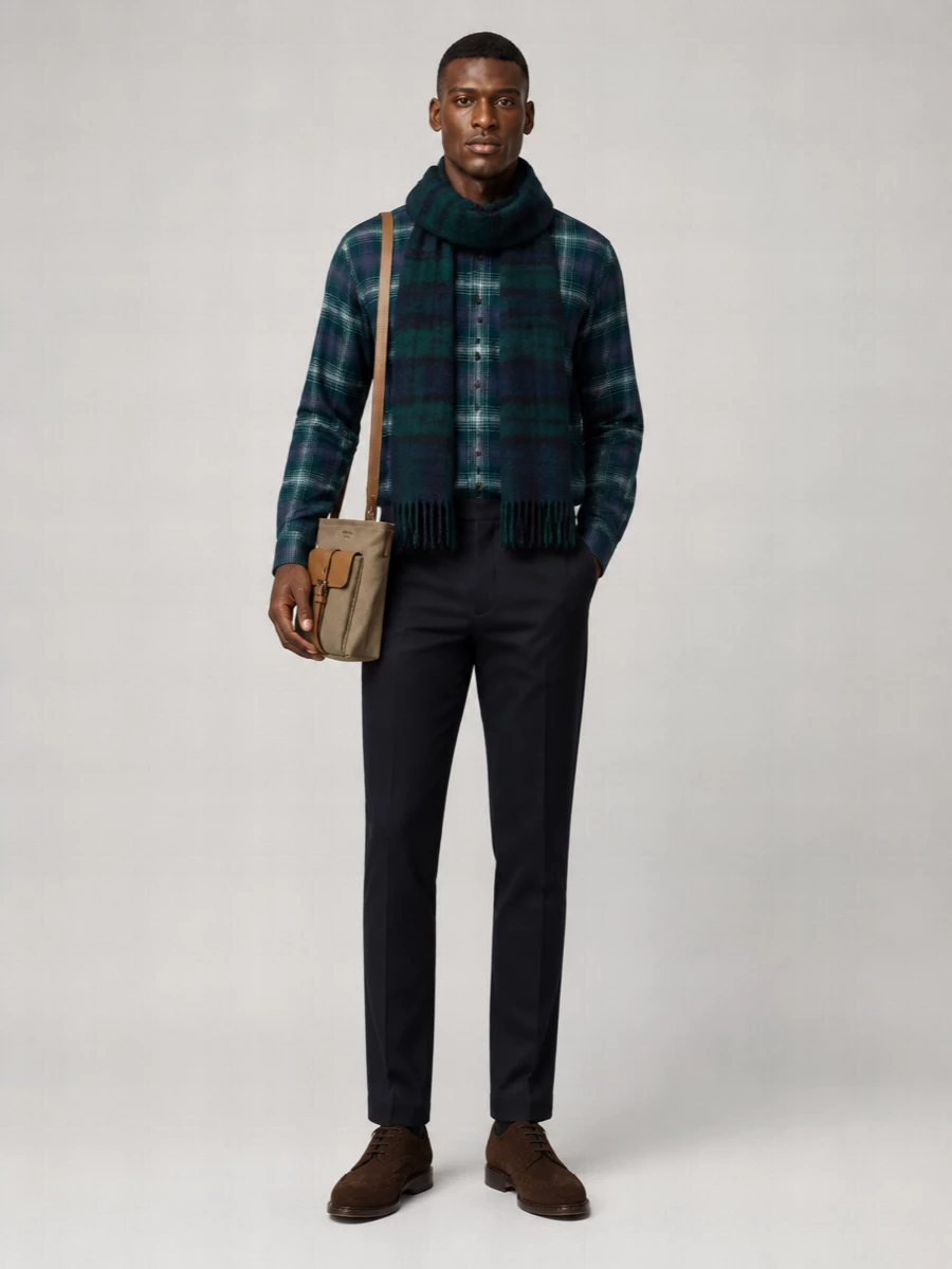 Auralee Wool Check Shirt