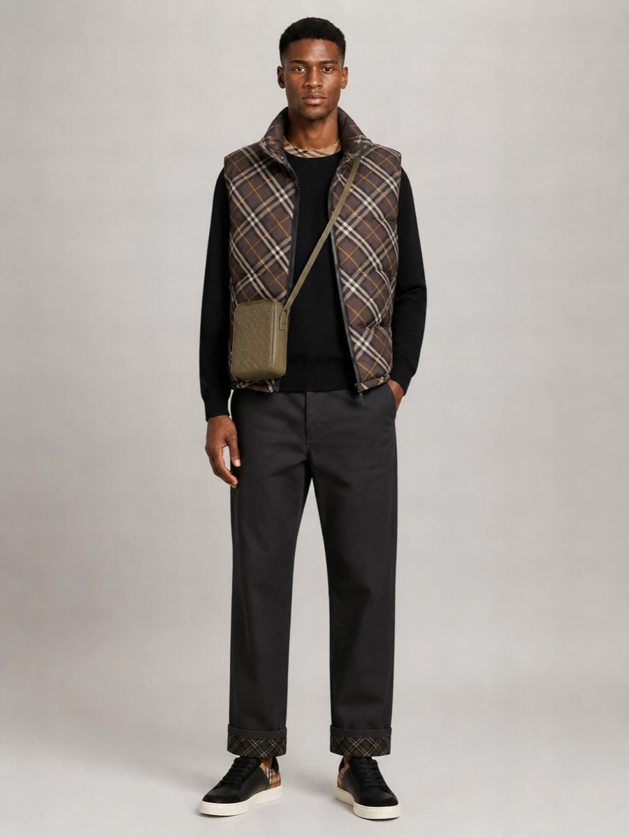 Burberry Reversible Check Down Gilet