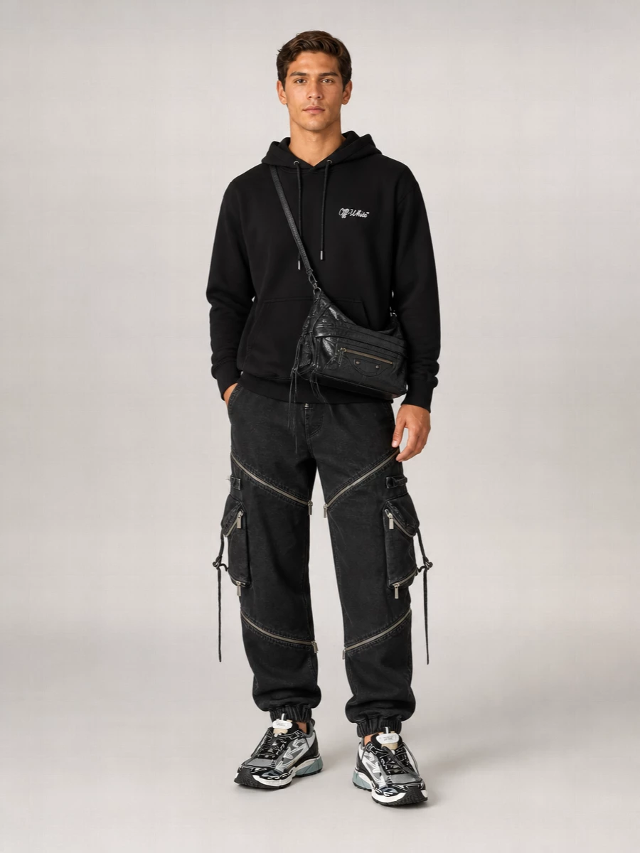 Off-White Leather Low-Top Sneakers