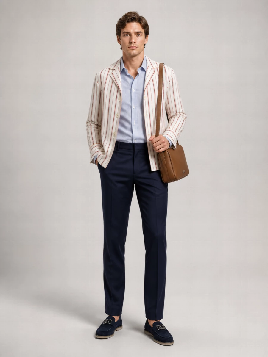 Dolce&Gabbana Embroidered Cotton Silk Blazer