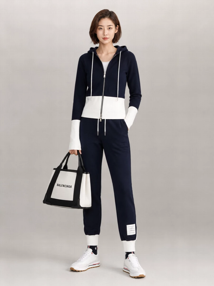Thom Browne Cotton Color Block Track Pants
