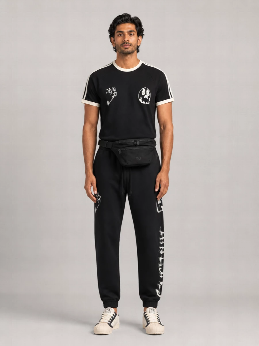 Y-3 Leather Superstar 3G Lace-Up Sneakers