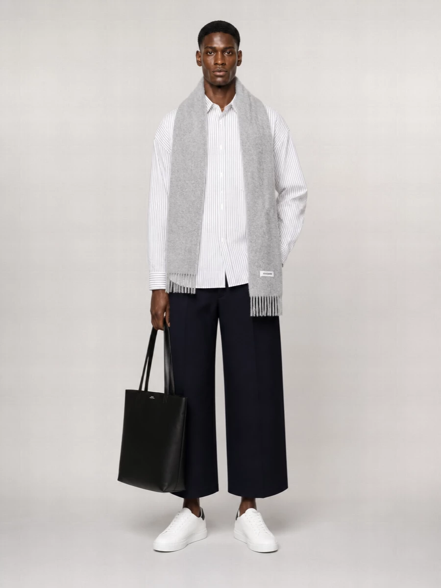 Acne Studios Striped Oversized Long-Sleeve Shirt
