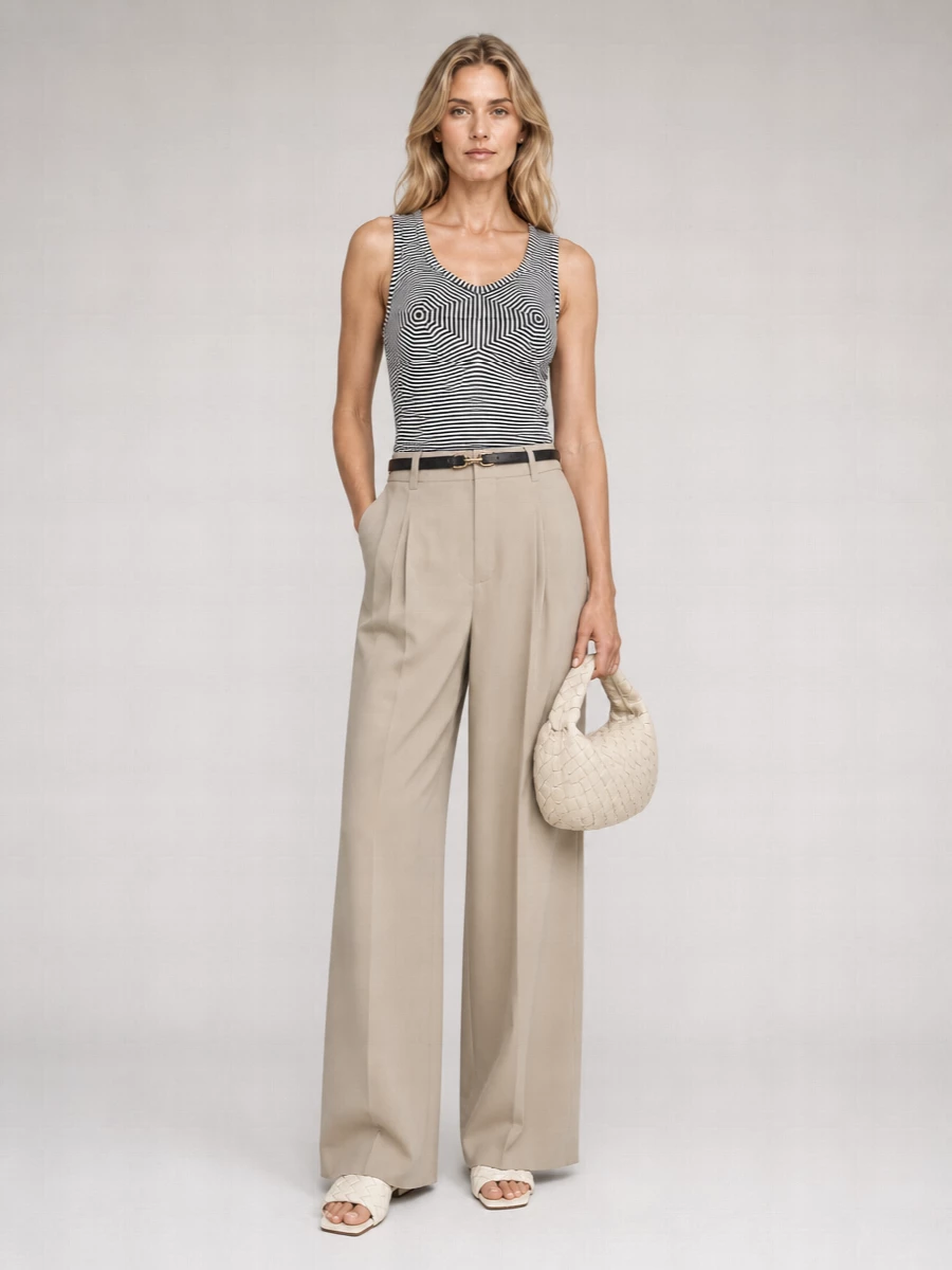 Bottega Veneta Embroidered Striped Tank Top