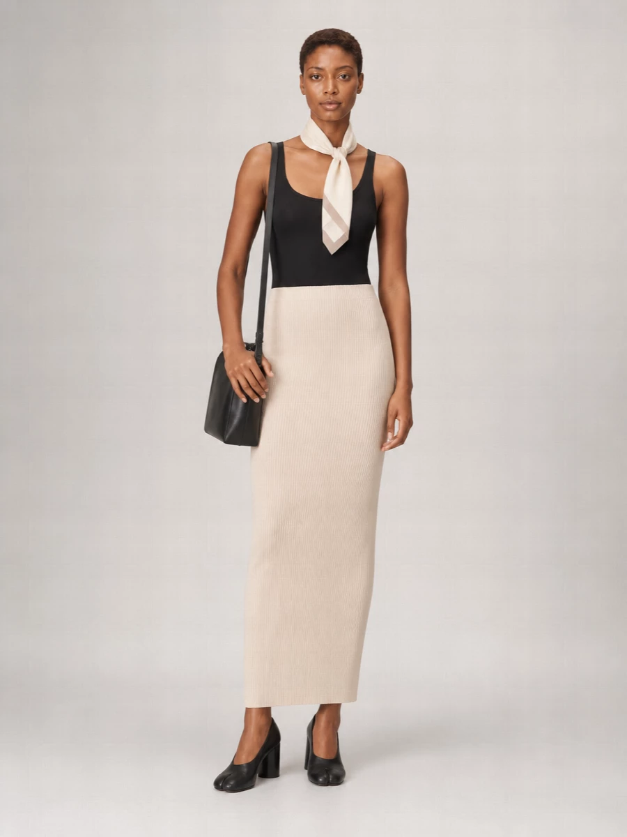 Max Mara Viscose Sleeveless Ribbed Tank Top