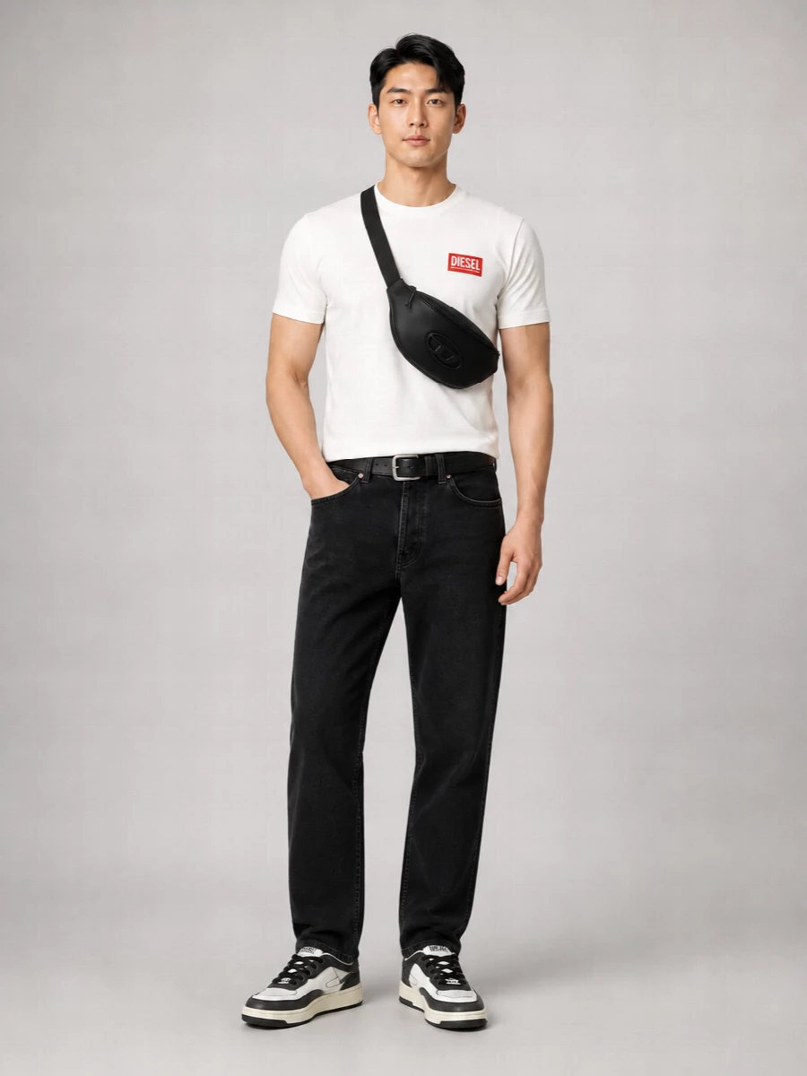Diesel Crew Neck Short Sleeves Cotton T-Shirt