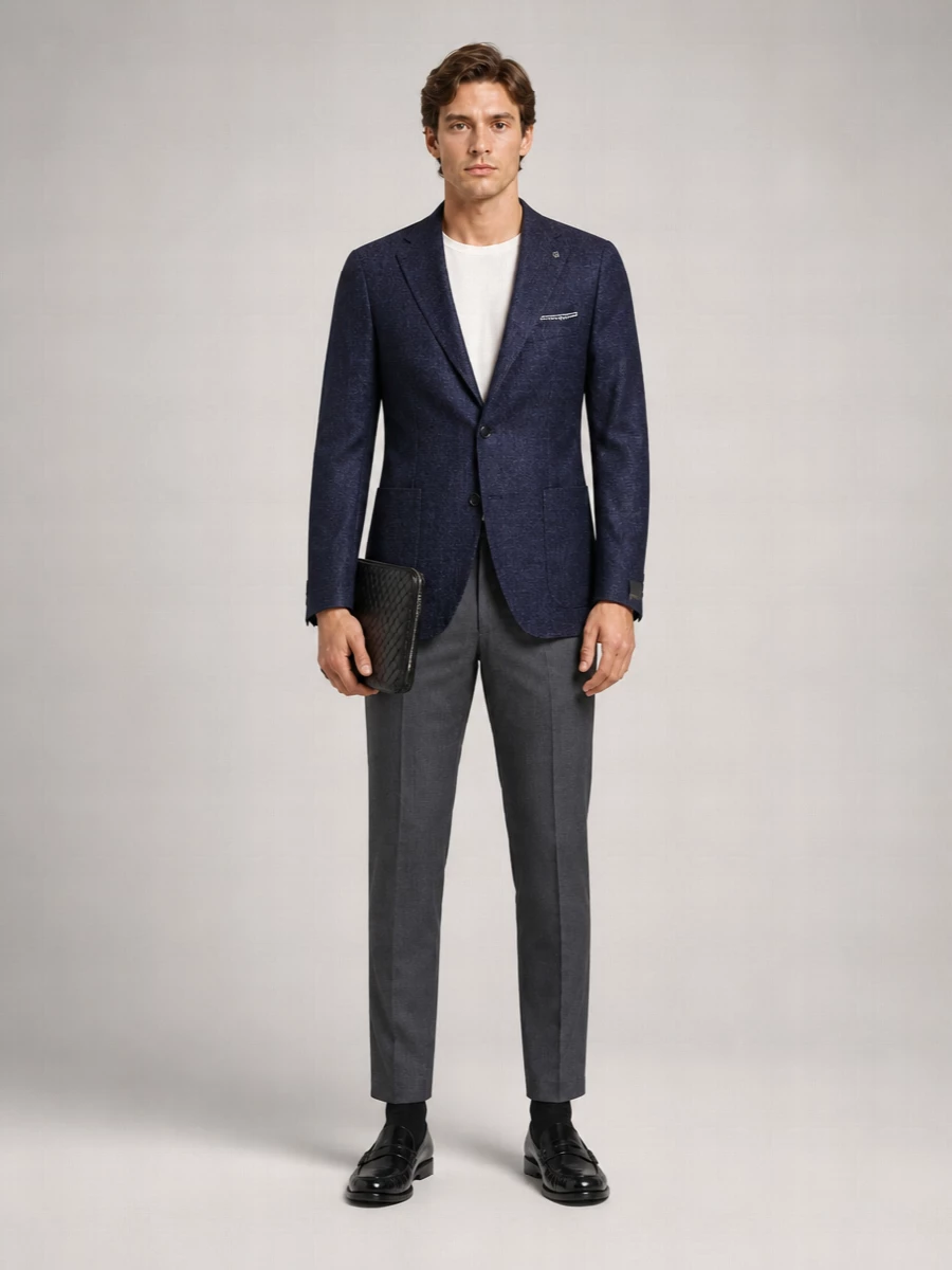 Tagliatore silk virgin wool single breasted jacket
