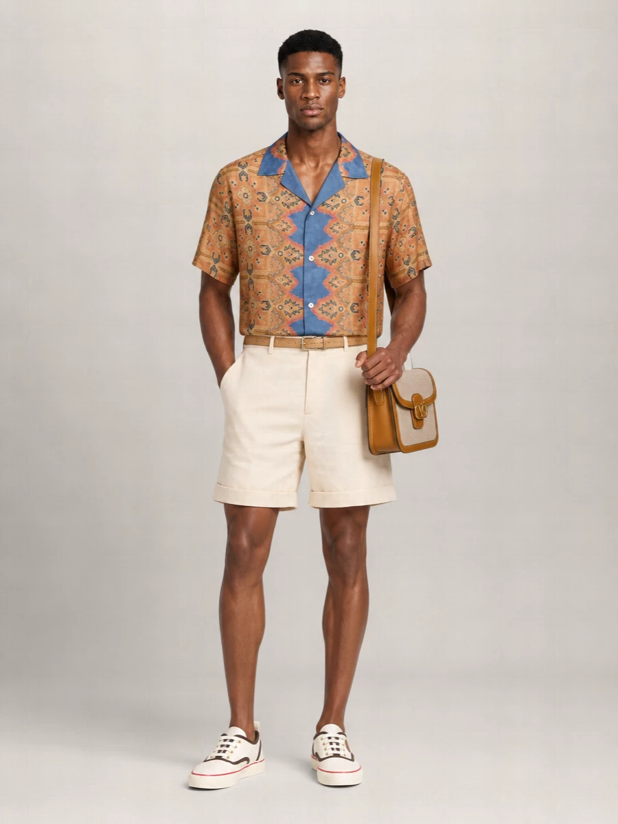 Valentino Garavani Printed Linen Shirt