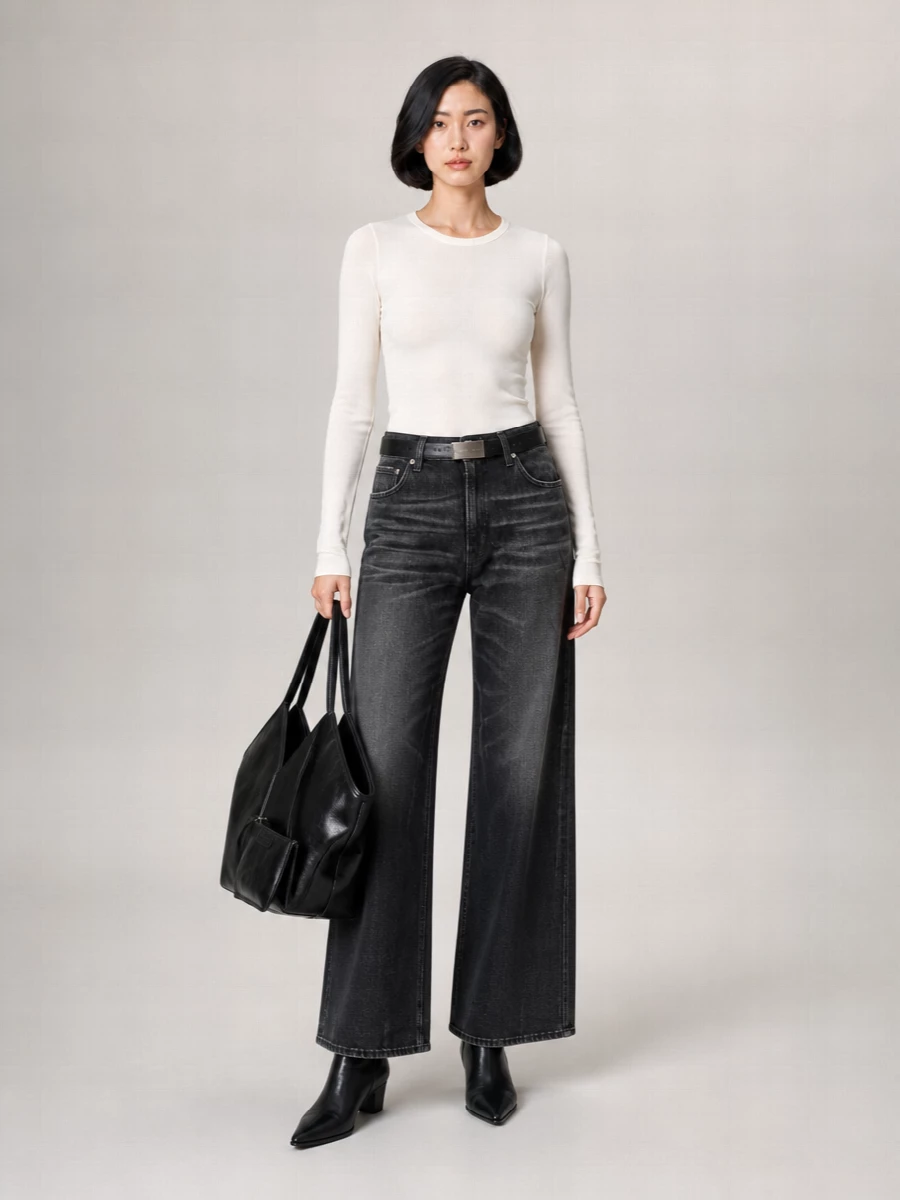Haikure denim flared jeans
