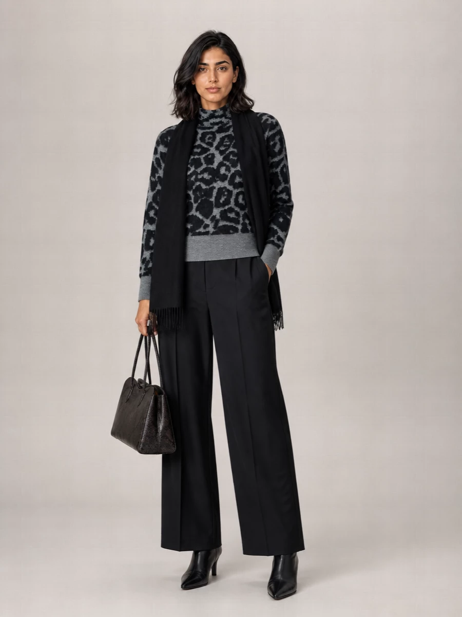 Stella Mccartney Leopard-Print Turtleneck Jumper