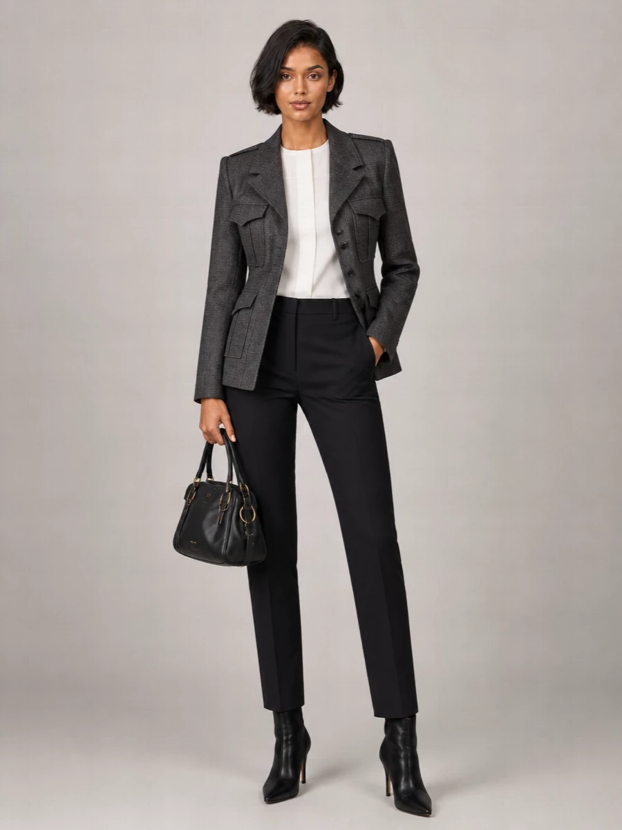 Alexander Mcqueen Wool Fitted Military Jacket