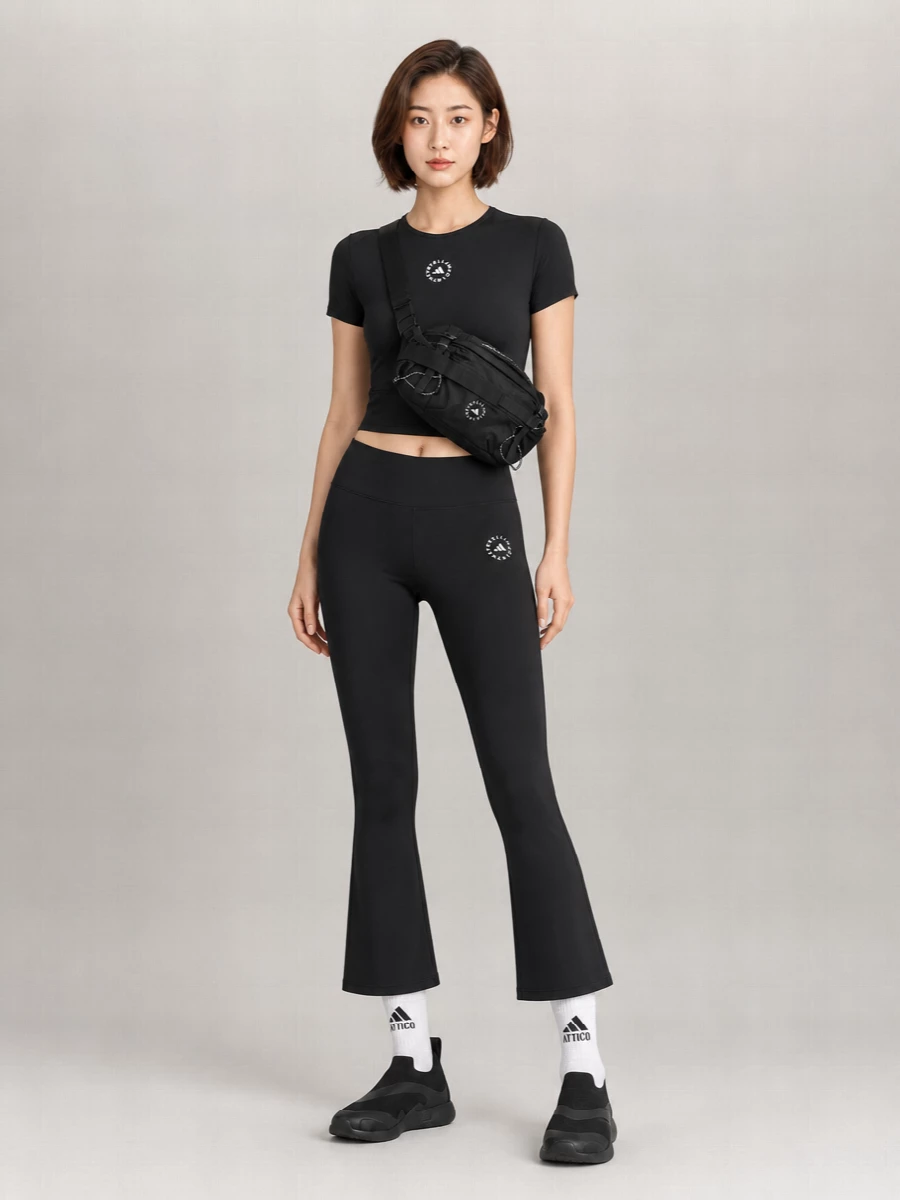 Adidas By Stella Mccartney Belt Bag Adjustable Strap Front Pocket Mesh Panels