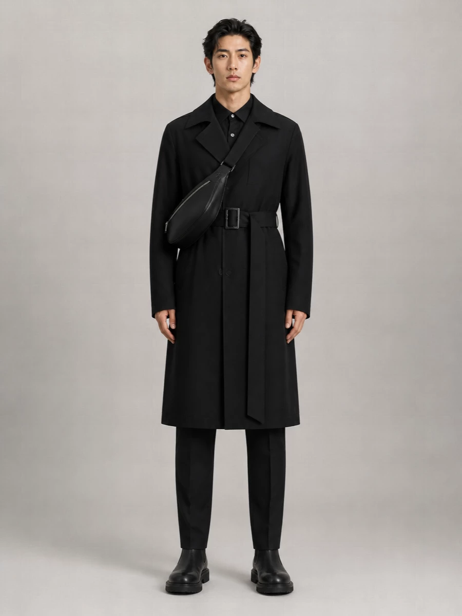 Rick Owens Cotton Double-Breasted Trench Coat