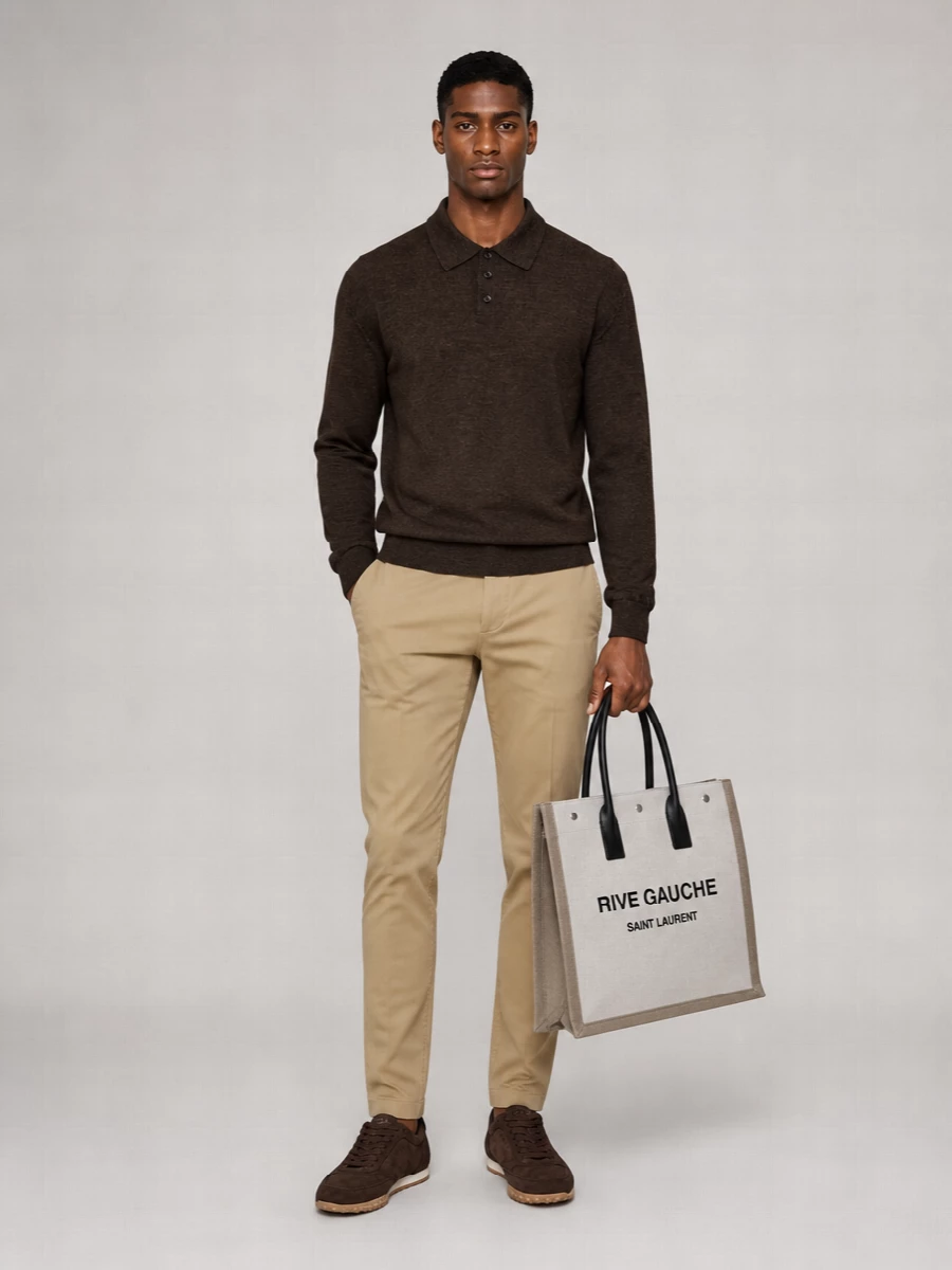 Saint Laurent Linen Cotton Tote Bag