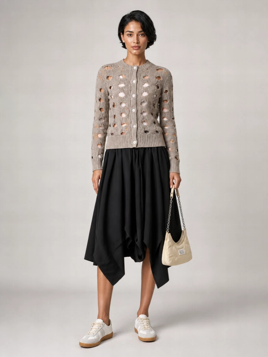Comme Des Garçons Hemp Round Neck Cardigan