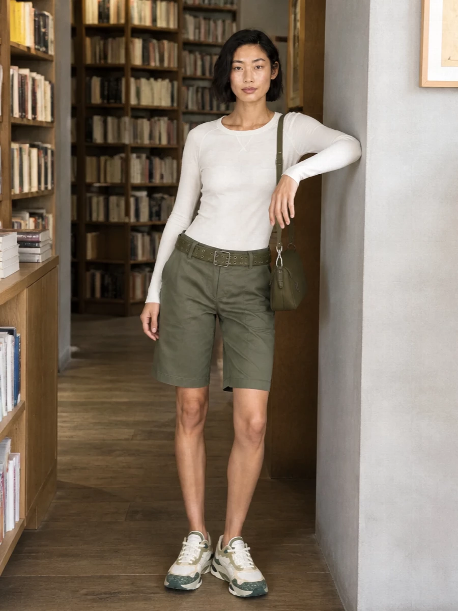 Gimaguas cargo shorts asics sneakers outfit