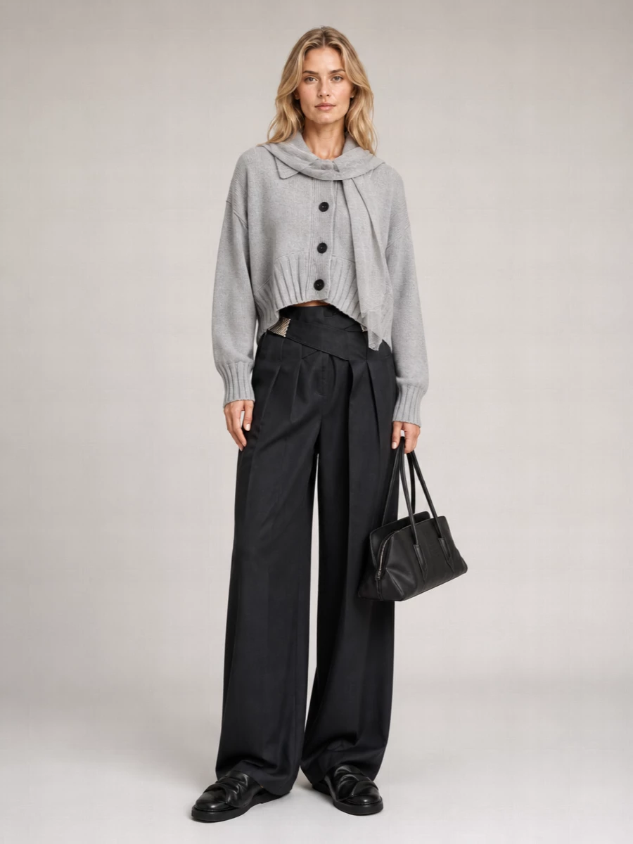 The Attico Wool Cashmere Cardigan