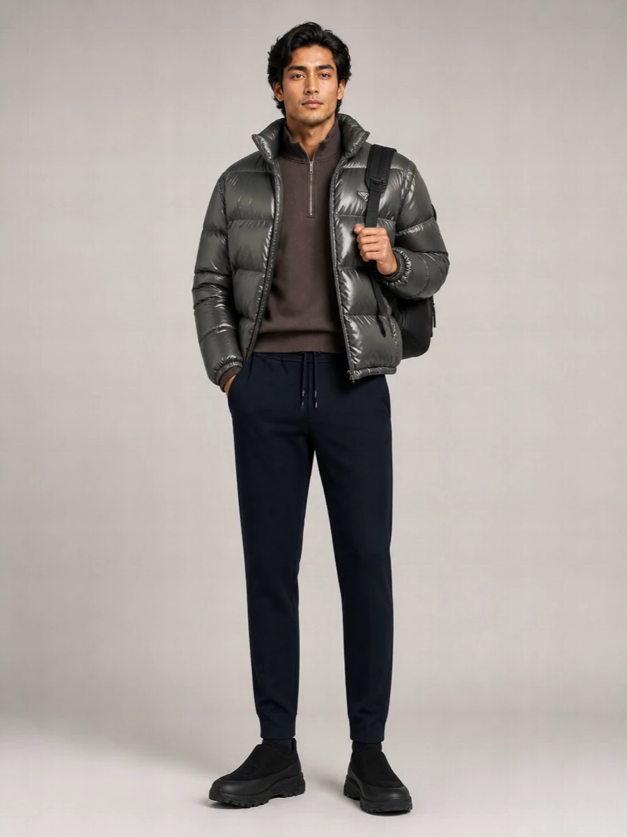 Zegna Calfskin Leather Slip-On Sneakers