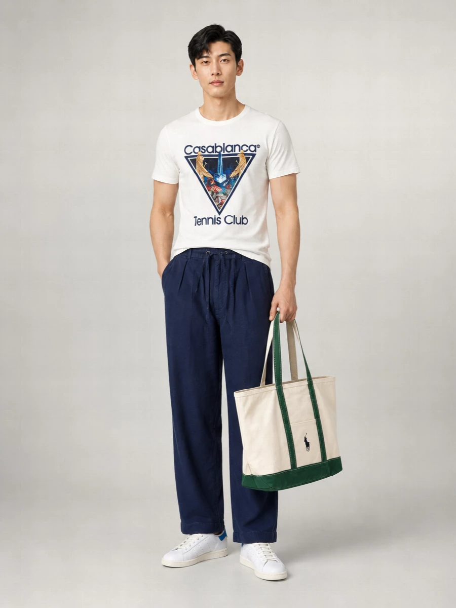 Casablanca Short-Sleeve Cotton T-Shirt