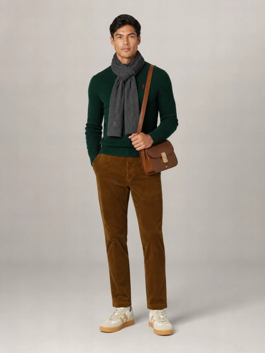 Polo Ralph Lauren Cable-Knit Wool Cashmere Crewneck Jumper