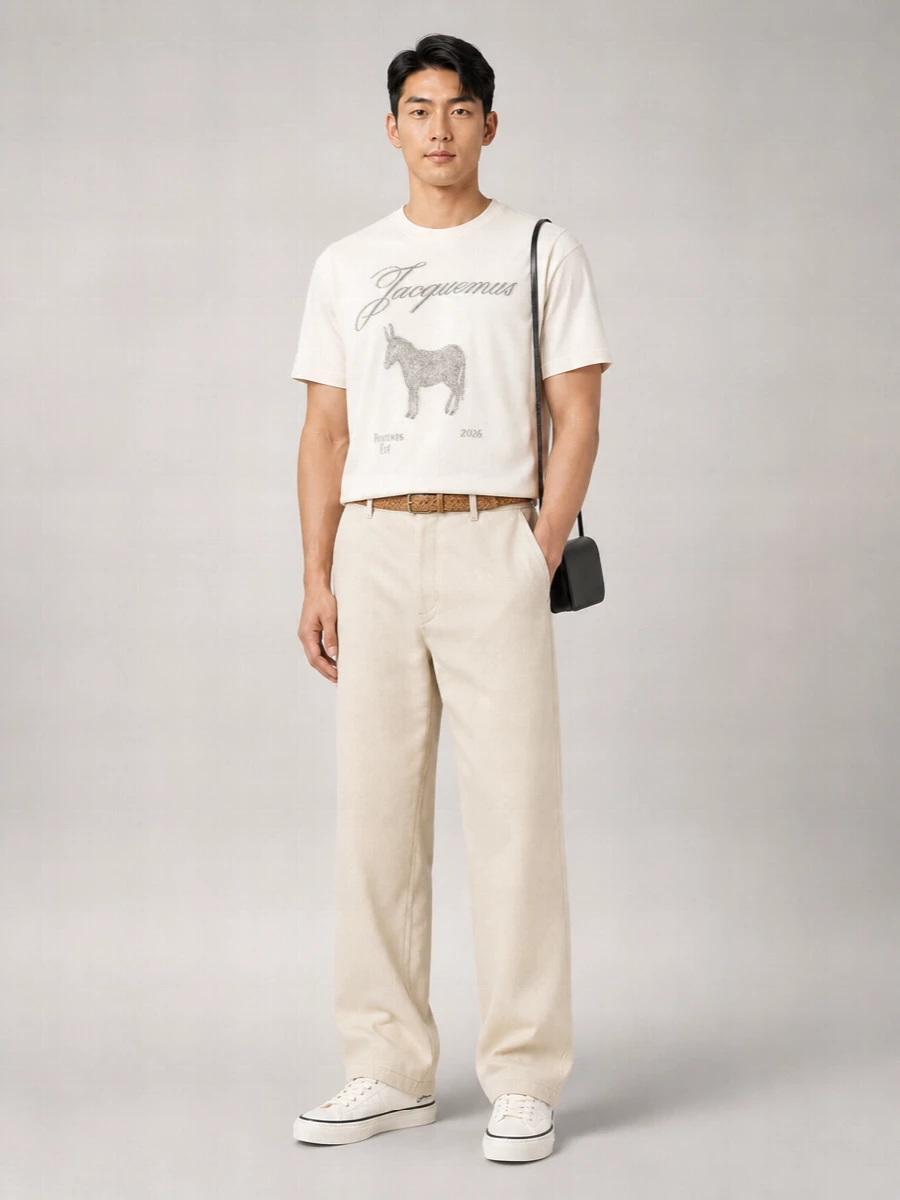 Jacquemus Graphic Cotton Crew Neck Short-Sleeve T-Shirt