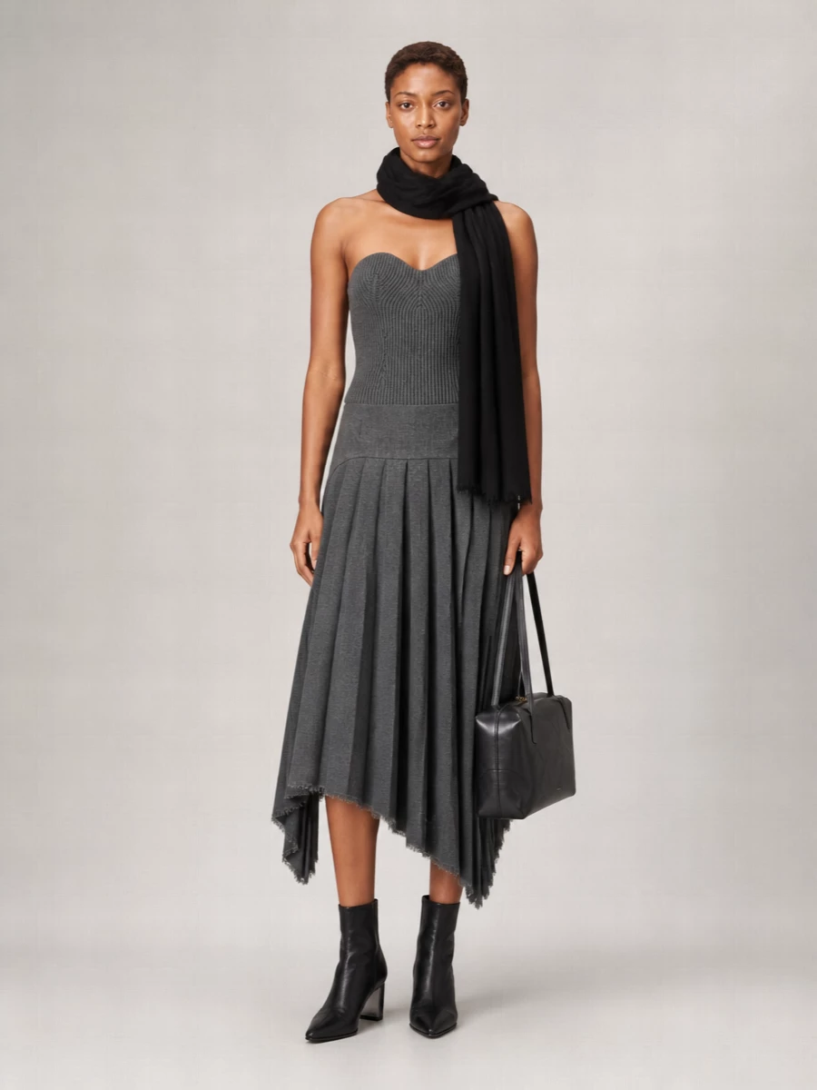 Jil Sander Ribbed Off-The-Shoulder Knitted Top