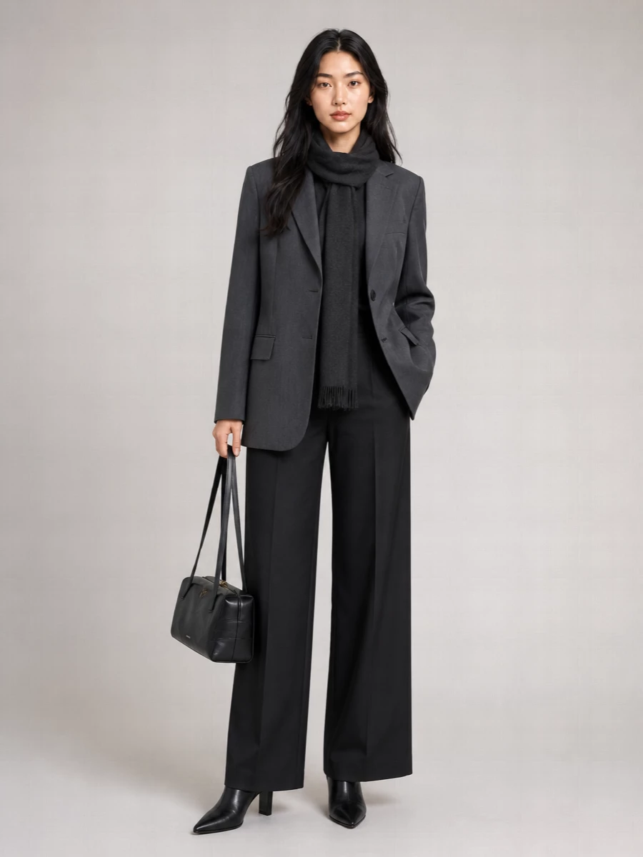 Jil Sander Oversized Wool-Blend Blazer