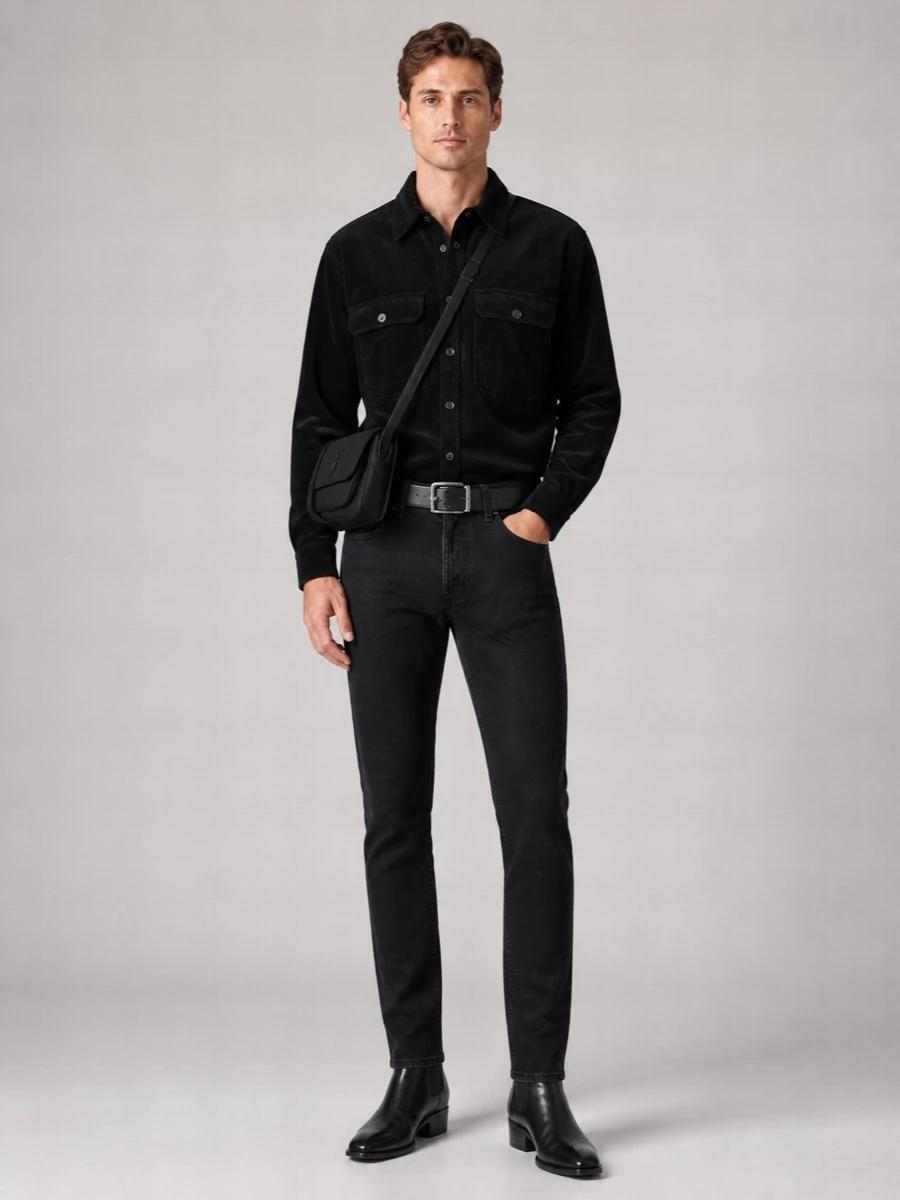 Saint Laurent Denim Slim-Fit Straight-Leg Jeans