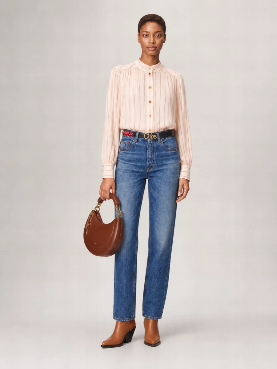 Chloé Leather Western Ankle Boots