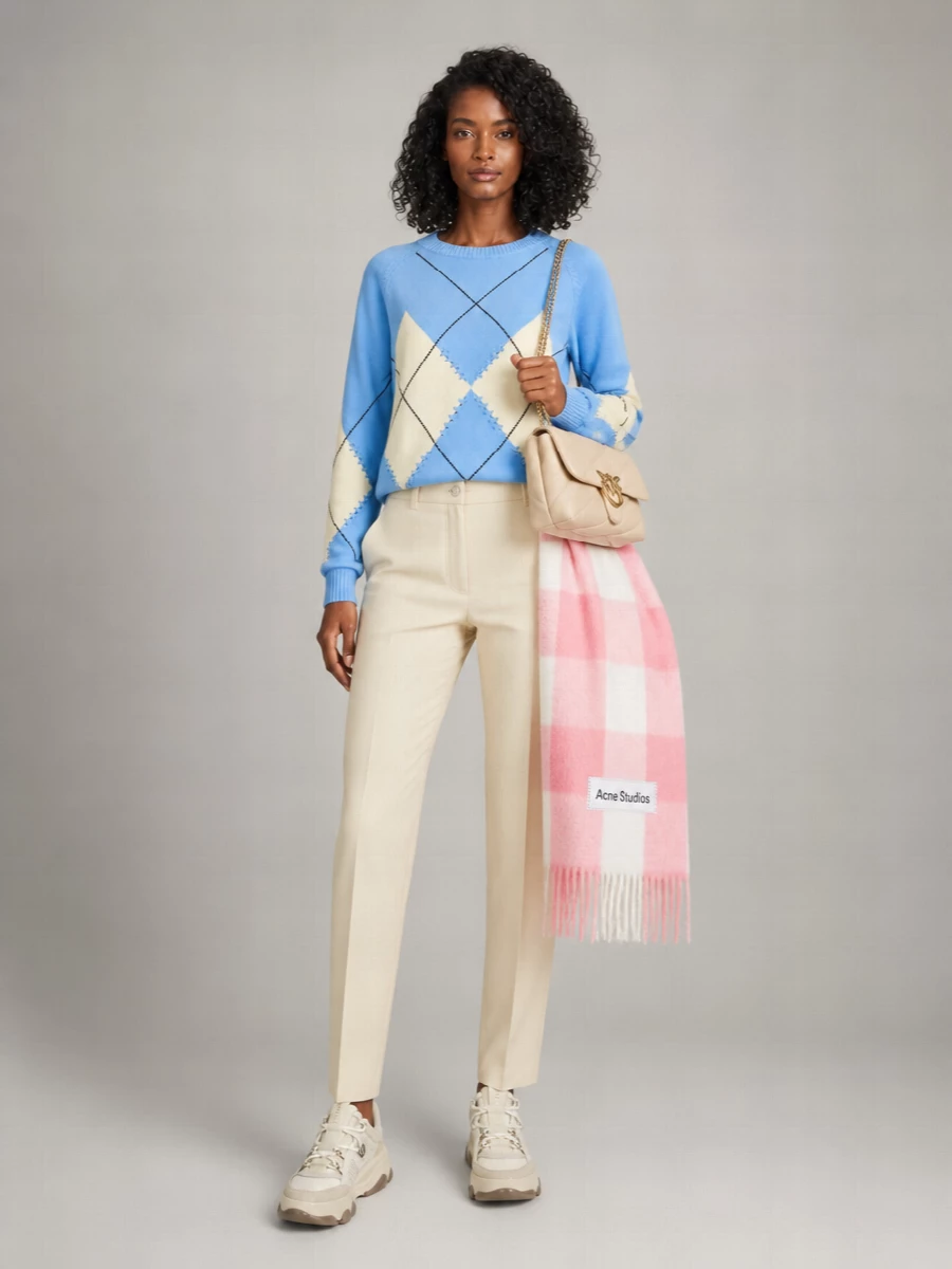 Pinko Leather Panelled Chunky Low-Top Sneakers