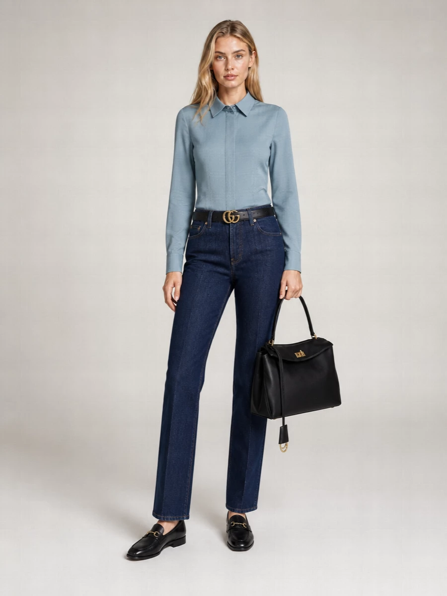 Gucci Denim Straight Leg Jeans