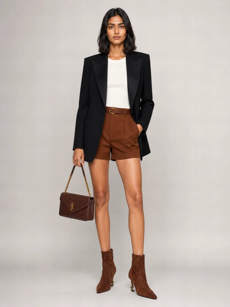 Saint Laurent cashmere tailored bermuda shorts
