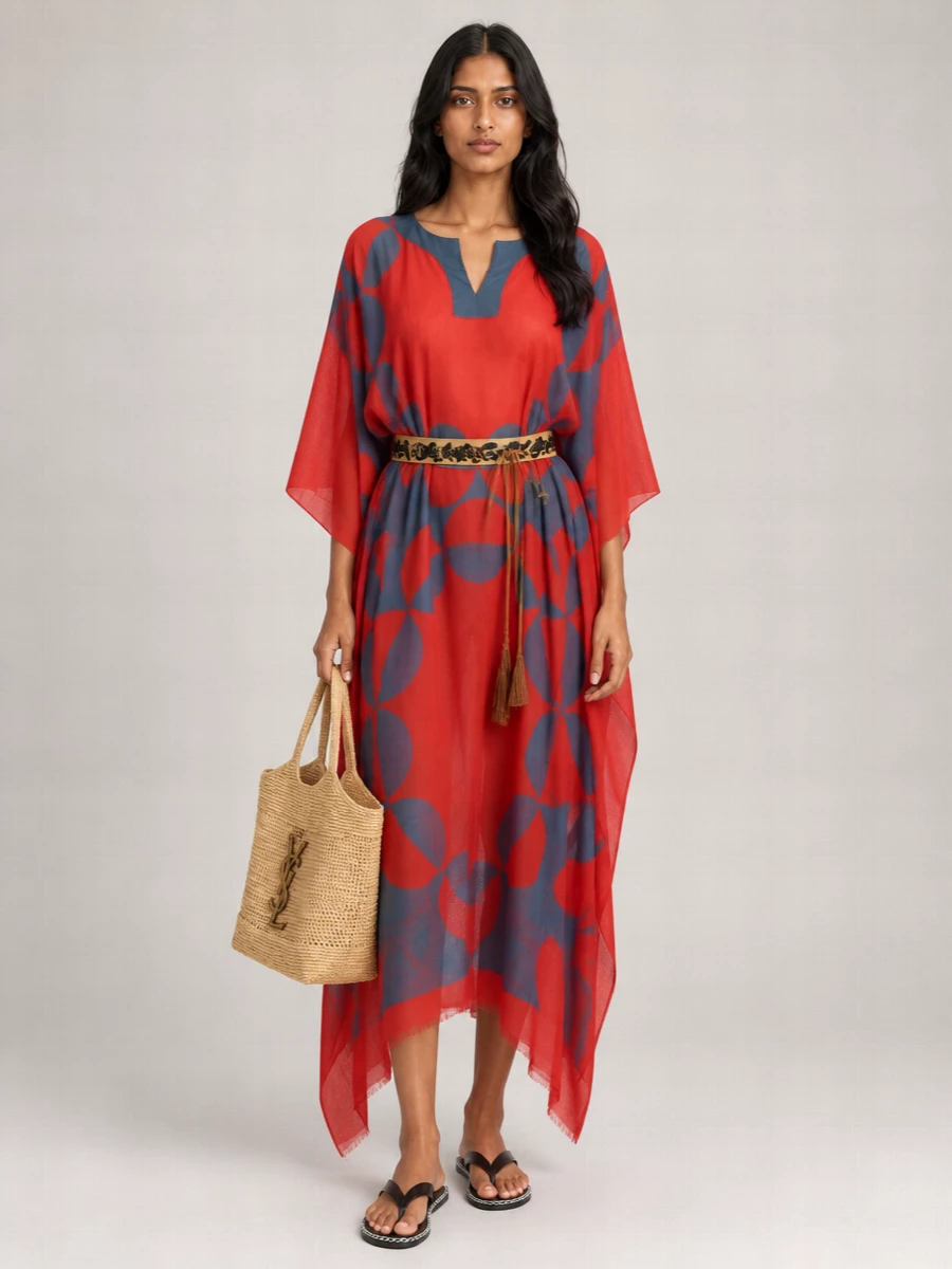 Dries Van Noten Printed Cotton Caftan