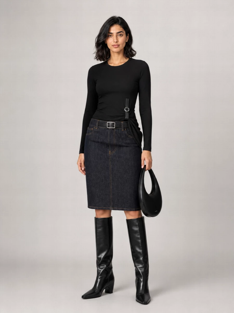 Coperni Denim Fitted Skirt